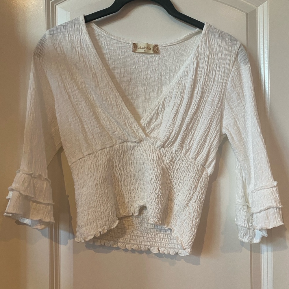 Altard State white cropped blouse